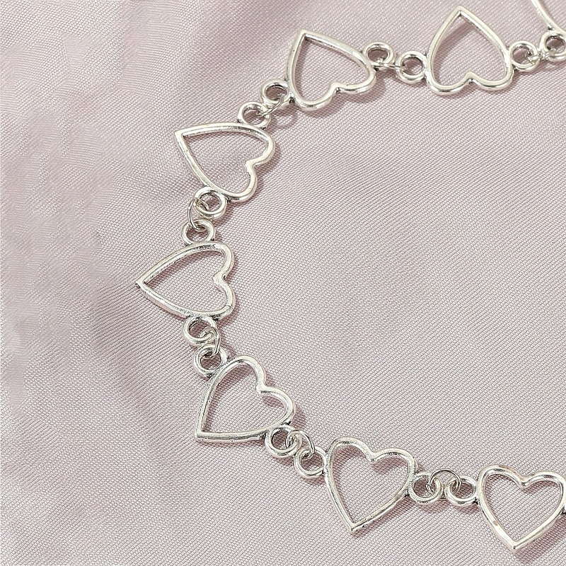 Chain Necklace Charm Necklace For Women's Wedding Party Evening Birthday Party Alloy Fancy Heart Star3