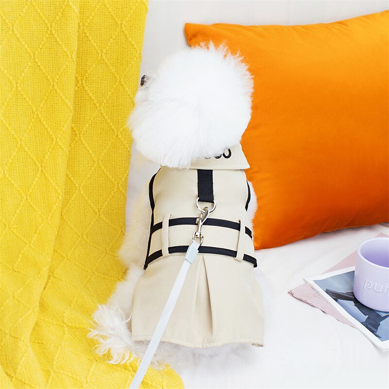 Dog Cat Dress Adorable Sweet Soft Comfortable Safety Outdoor Dailywear Casual Daily Dog Clothing for Husky Labrador Alaskan Malamute Golden Retriever Dalmatian