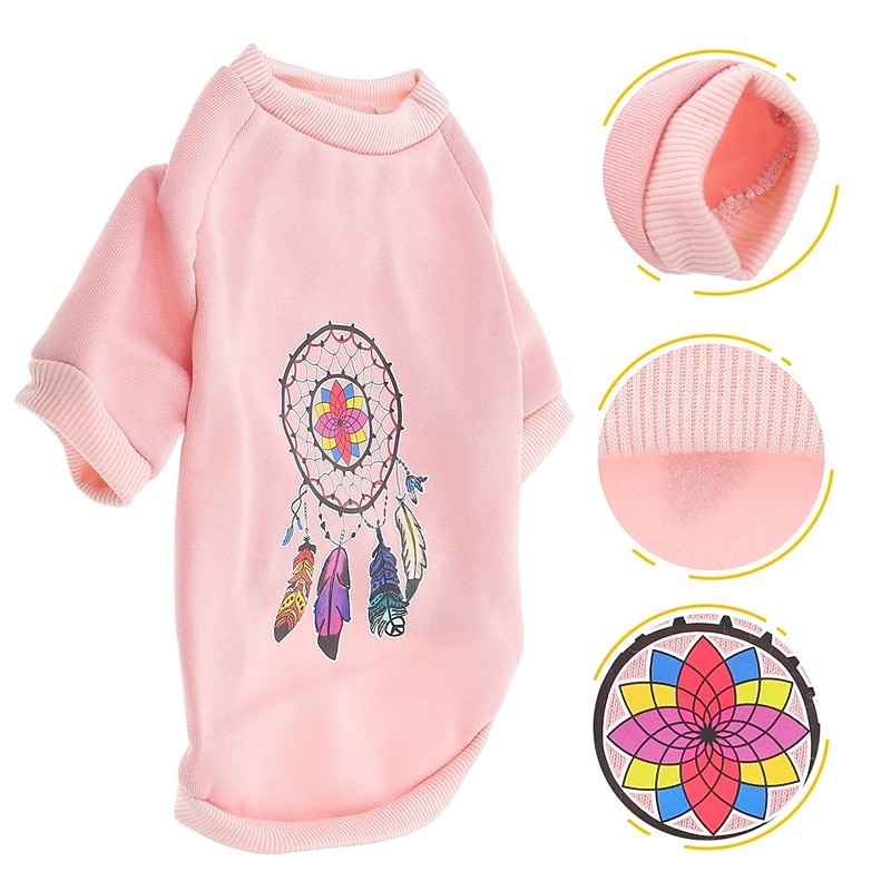 Dog Cat Sweatshirt Cute Casual Winter Warm Breathable Soft Washable Comfortable Christmas Outdoor Casual Daily Dog Clothing for Bichon Frise Pomeranian Baby Pet Papillon Small