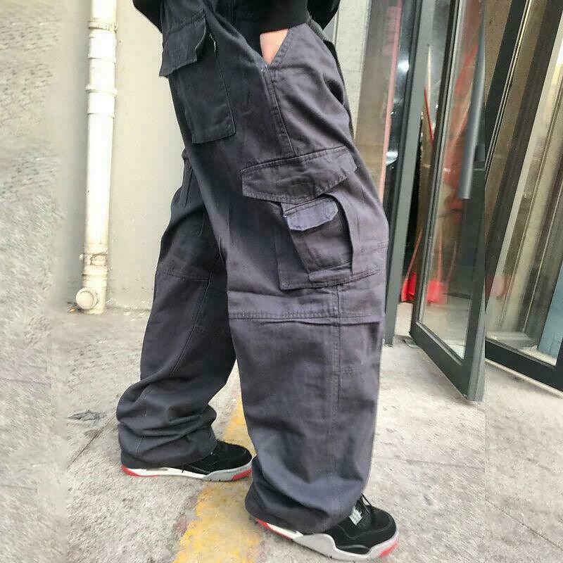Men's Cargo Pants Cargo Trousers Combat Trousers Pocket Plain Comfort Soft Outdoor Daily Going out Casual Big and Tall Black Green4