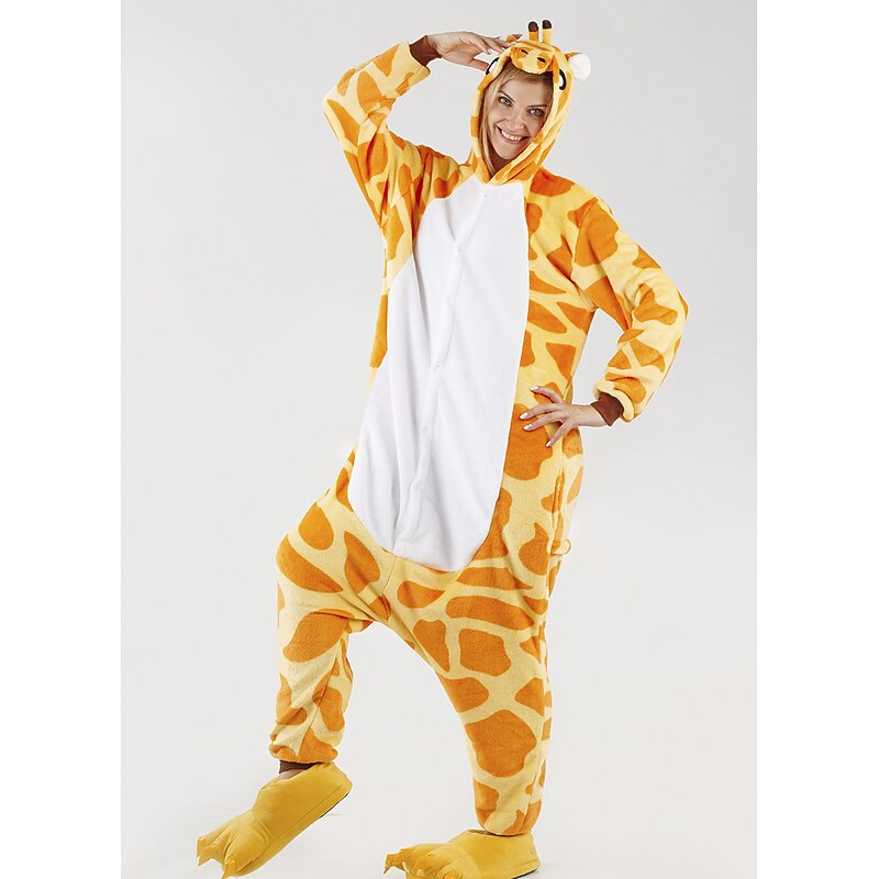 Adults' Patchwork Group Costume Onesie Costume Carnival Costume Giraffe Onesie Pajamas Kigurumi Pajamas Pajamas Funny Costume For Men and Women Christmas Carnival New Year Cartoon2