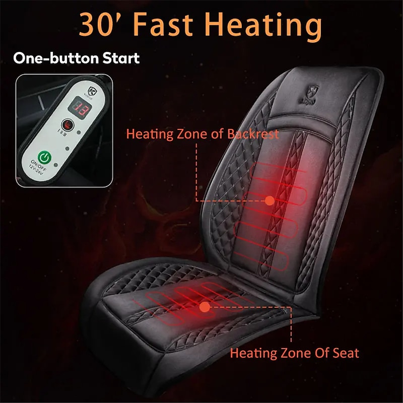 12V/24V Car Seat Heater 120CM Length, Universal Winter Electric Heated Seat Cushion, Warm Car Heating Mat2