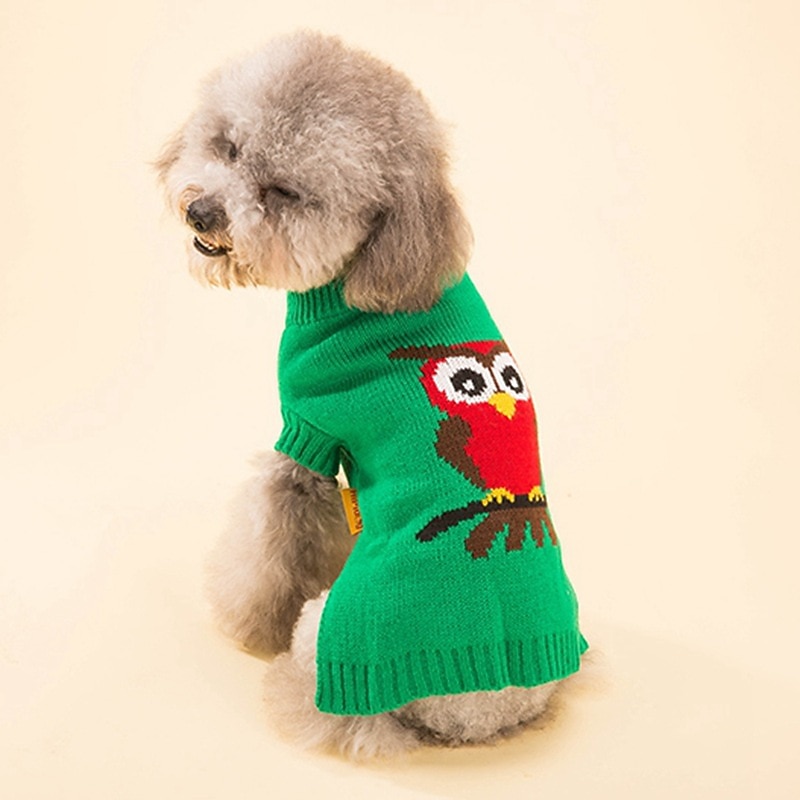 Dog Cat Sweater Jumper Party Cartoon Winter Breathable Soft Washable Comfortable Outdoor Casual Daily Dog Clothing for Bichon Frise Pomeranian Baby Pet Papillon Small3