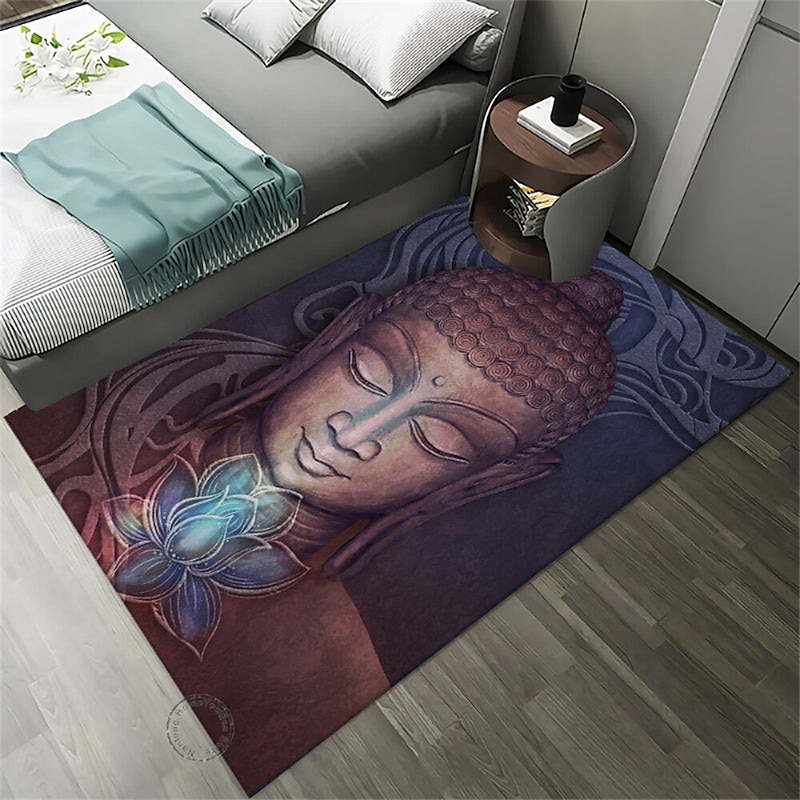 Art Buddha Boho Area Rug Non Slip Floor Mat Bedside Livingroom Bedroom Indoor Outdoor2