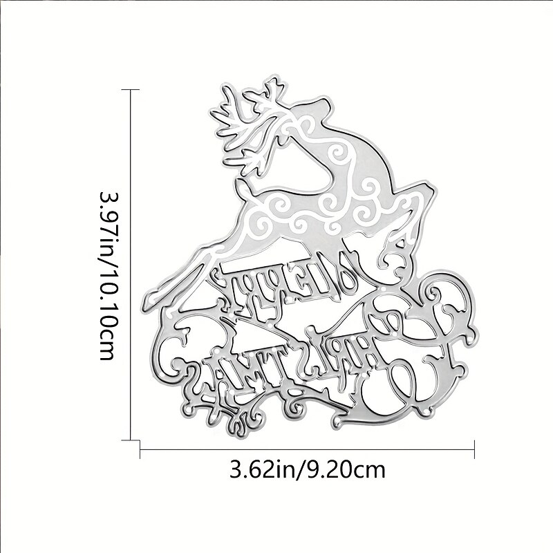 1pc Merry Christmas Letters Metal Die Cuts Merry Christmas Words Stencils Deer Cutting Dies Cut For Card Making Paper Dies Scrapbooking Supplies2