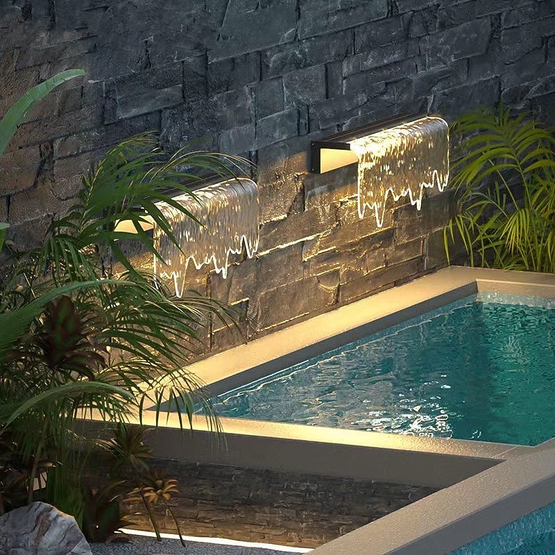 LED Wall Sconce Lighting Fixture IP65 Waterproof Rustproof Aluminum Glass Lantern Wall Lamp Lantern Courtyard Garden Balcony Villa Decorative Lights 110-240V3