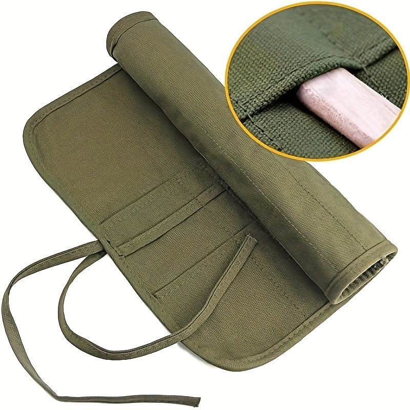 Paint Brush Holder 22 Slots/30 Slots Paint Brush Storage Acrylic Oil Watercolor Gouache Paint Brush Roll Canvas Bag Oil Paint Brush Brush Pen Bag Water Chalk Storage Bag For Artists4