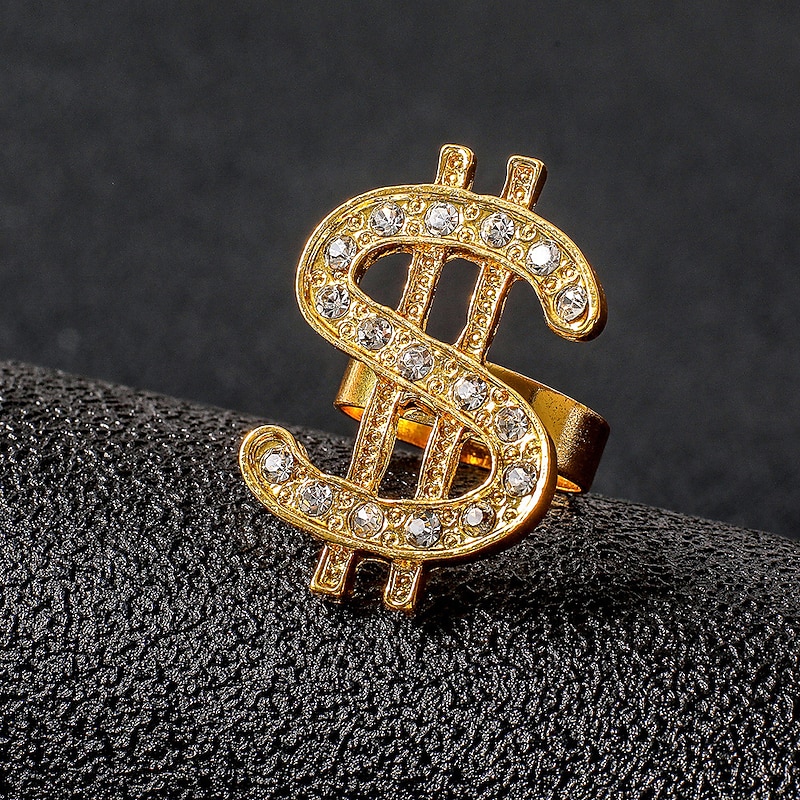 70s Disco Accessories Cash Rings Necklace for Men 1970s Retro Vintage Hip Hop Style Street Style3