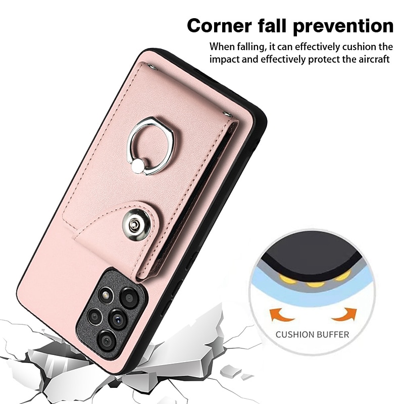 Phone Case For Samsung Galaxy S25 S24 S23 S22 Plus  Ultra S23 FE Wallet Case Ring Holder Card Slot Shockproof Solid Color TPU PU Leather4