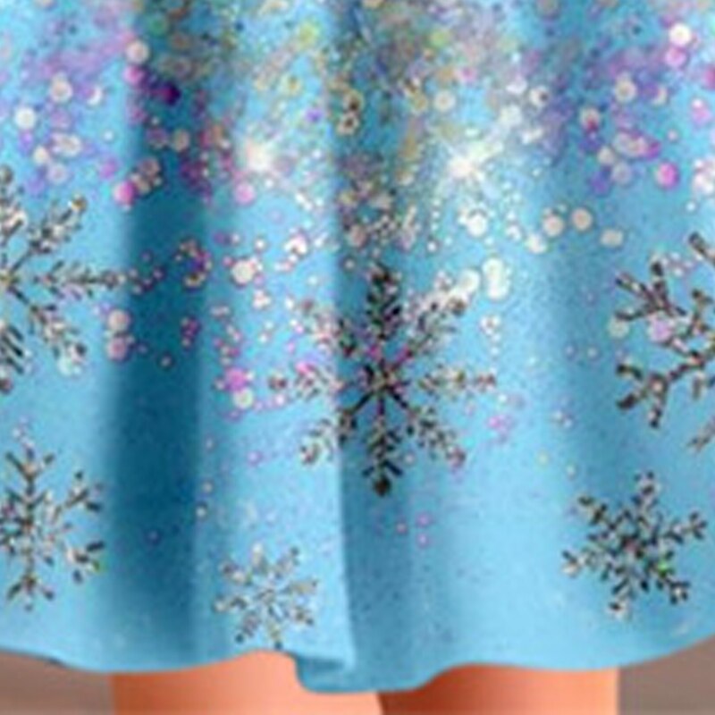 Girls' 3D Snowflake Dress Pink Long Sleeve 3D Print Spring Fall Vacation Sports & Outdoor Daily Cute Casual Beautiful Kids 3-12 Years Casual Dress A Line Dress Above Knee Regular Fit4