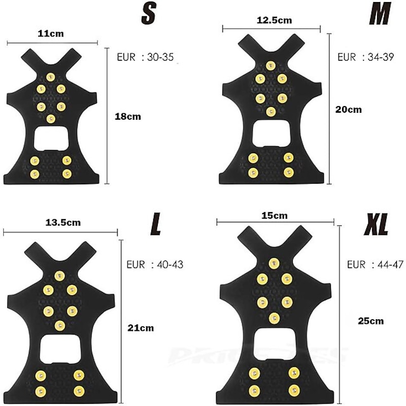10 Studs Anti-Skid Shoe Cover Snow Road Wear-resistant Snow Claw Shoes Ice Climbing Shoe Spikes Grip Crampons Cleats Overshoes2