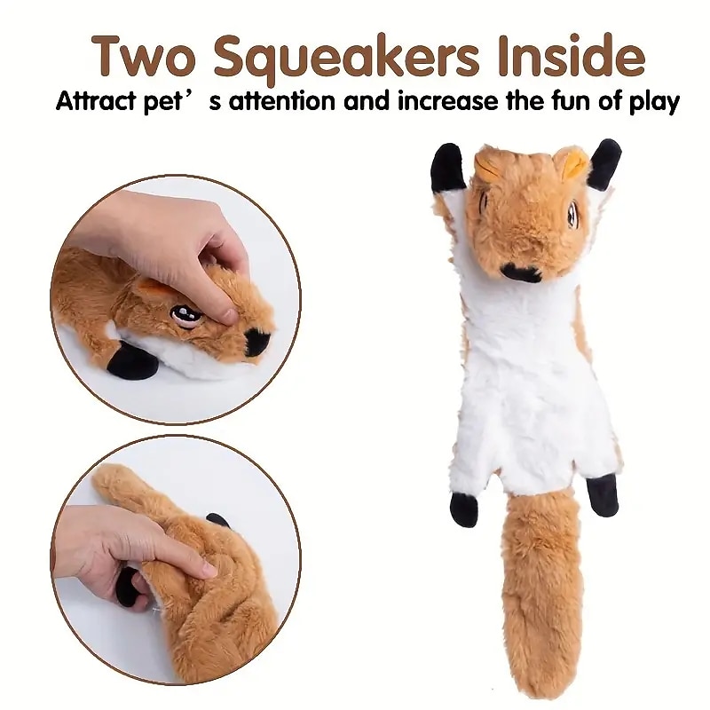 1 PC Dog Squeaky Toys No Stuffing Plush Dogs Chew Toy For Small Medium Chewer Squeak Pets Supplies Tough Durable Puppy Teething Chewing Aggressive Interactive Toys2