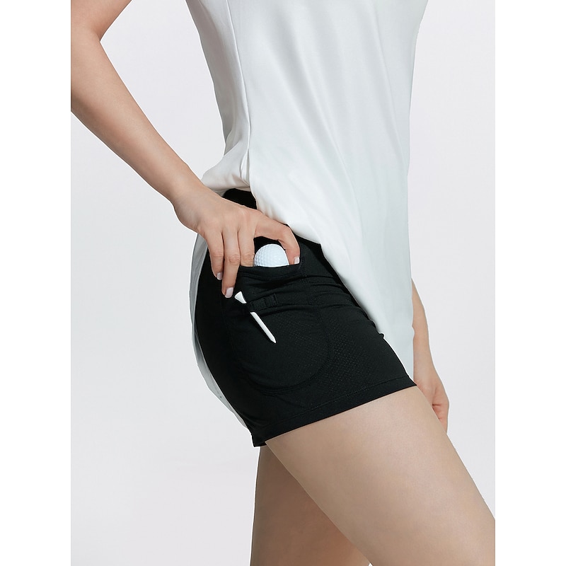 Women's Shorties Black White Sun Protection Tennis Clothing Golf Clothes Ladies Golf Attire Clothes Outfits Wear Apparel4