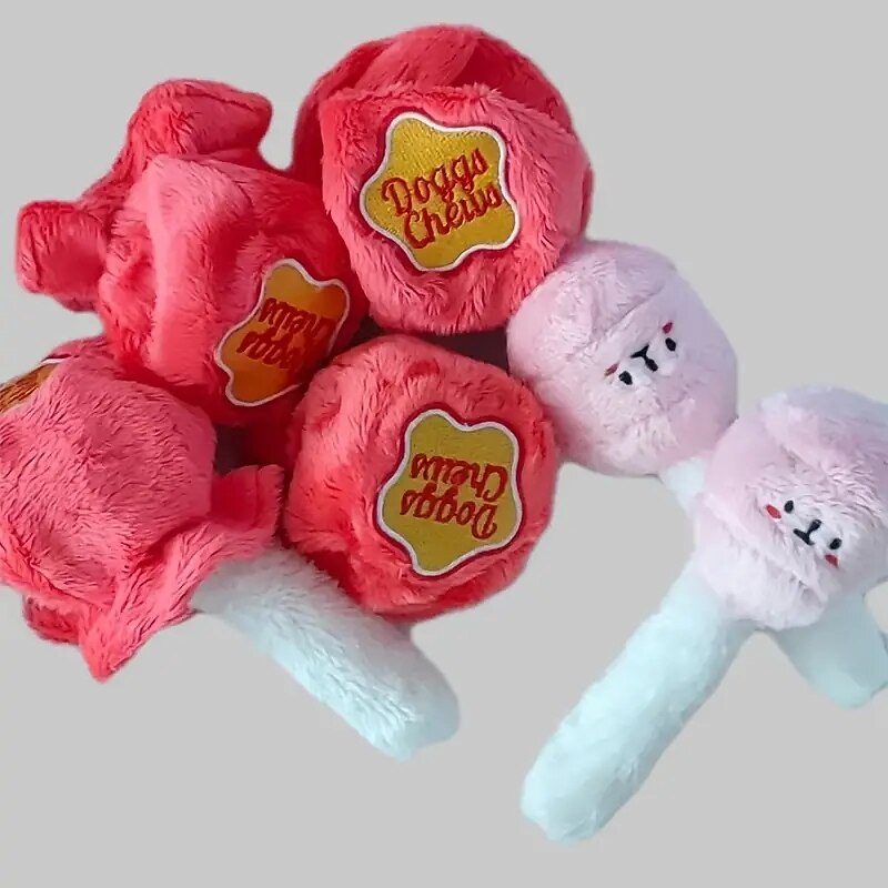 Interactive Dog Toy - Lollipop Shape Sniffing and Slow Feeding Pet Toy with Plush Squeaky Design2