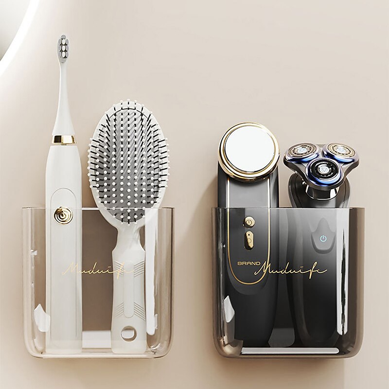 Wall Mount Remote Control Holder Transparent Remote Control Holder Convenient Media Organizer Wall Mount Organizer Rack Shelf2