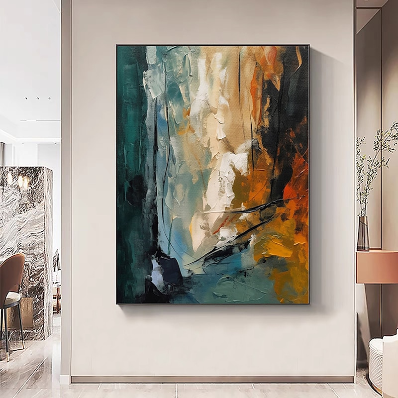 Hand Painted Abstract Painting on Canvas Wall Art  Large Abstract Custom  Modern Acrylic Painting Abstract Wall Art painting for Living Room bedroom Wall Home Decor ready to hang or canvas3