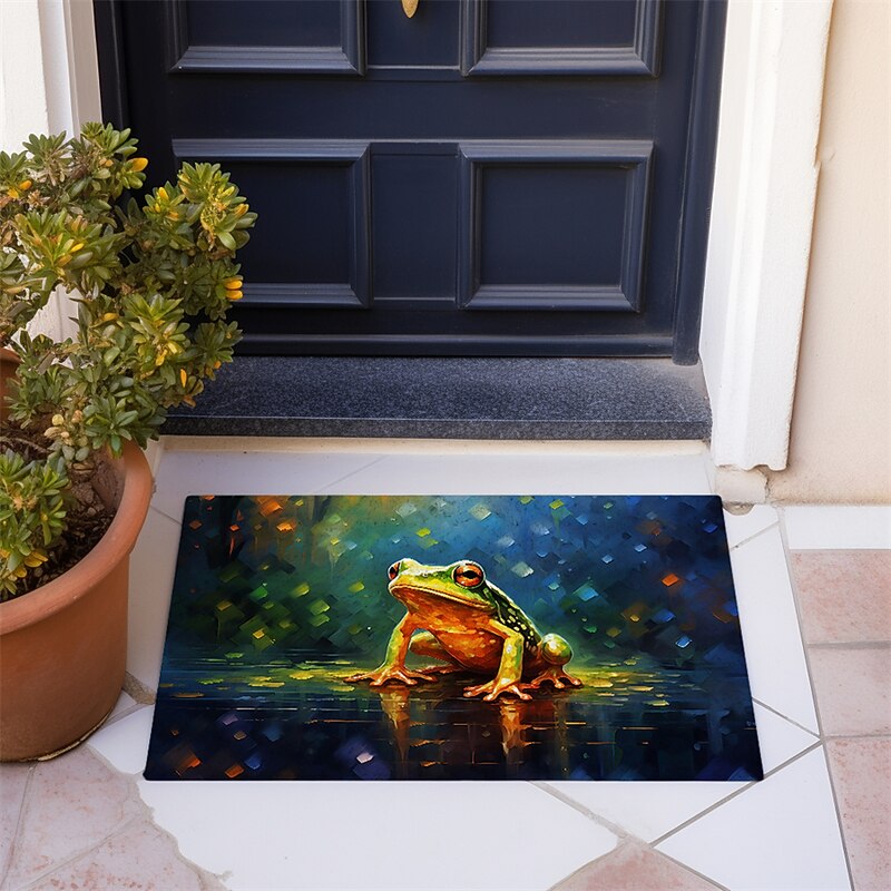 Frog Pound Doormat Floor Mats Washable Rugs Kitchen Mat Non-Slip Oil Proof Rug Indoor Outdoor Mat Bedroom Decor Bathroom Mat Entrance Rug3
