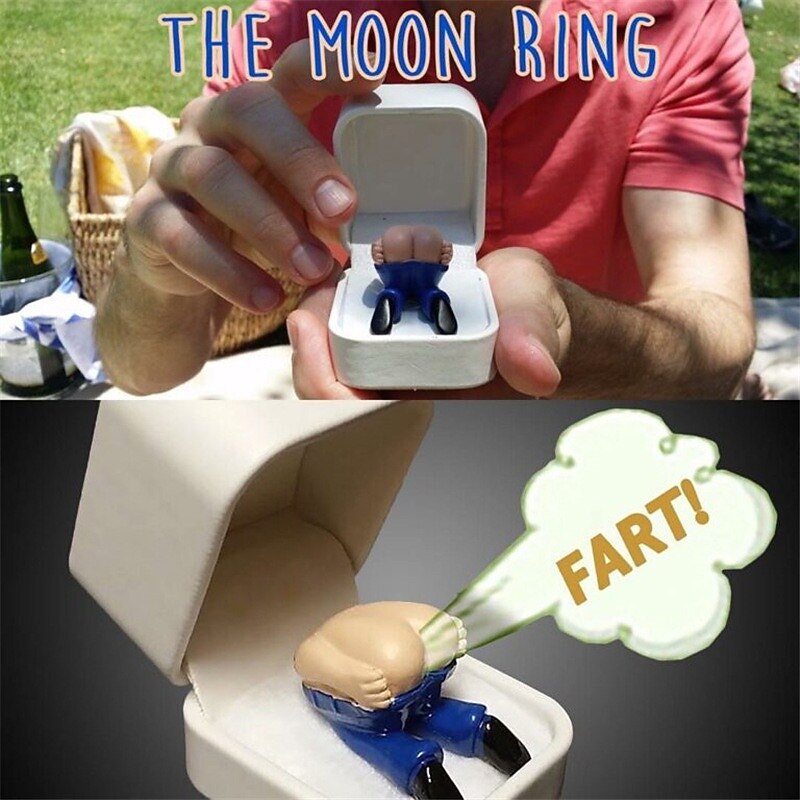 Valentine's Day funny Big Butt Ring April Fool's Day Prank Proposal Creative And Personalized Decoration Fart Sound Christmas Funny