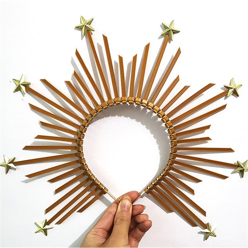 Goddess Crown Zipper Hair Hoop Carnival Headwear2