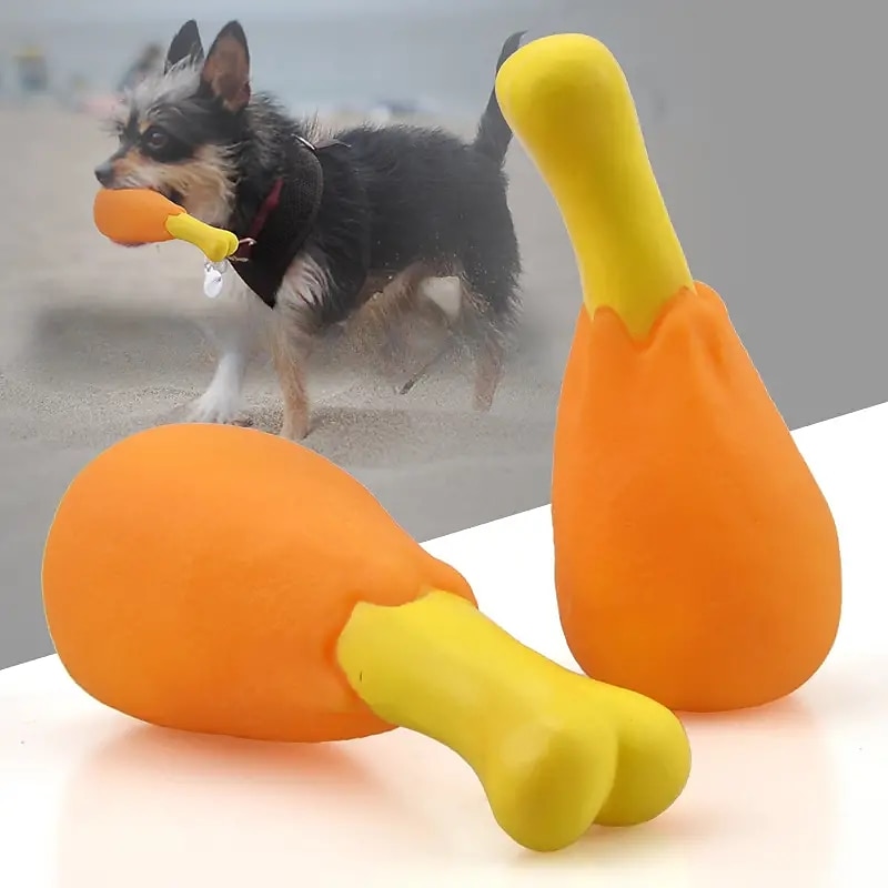 Chicken Leg Design Durable Dog Chew Latex Toys ToughSqueaky Dog Grinding Teeth Toys2