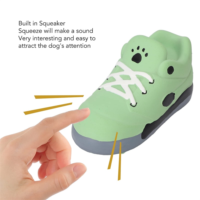 Latex Dog Toy Bite Resistant Attractive Shoe Shape Interactive Soft Squeaky Puppy Toy Rinse Cleaning Boredom Relief for Indoor4