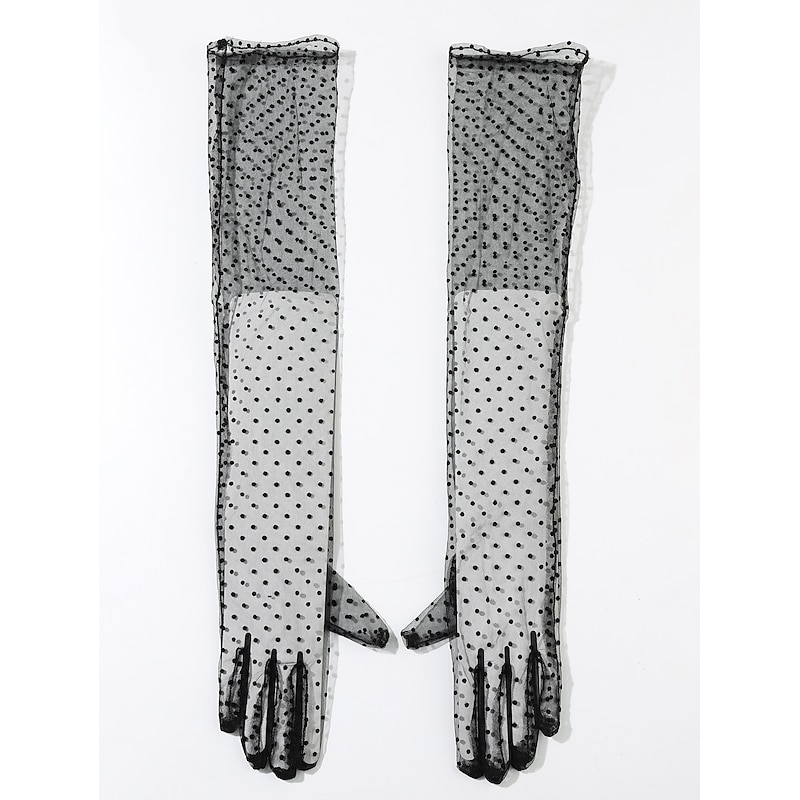 Opera Gloves Long Gloves Evening Gloves Long Gloves Retro Vintage Roaring 20s 1920s Lace For Disco Cosplay Carnival Women's Costume Jewelry Fashion Jewelry2