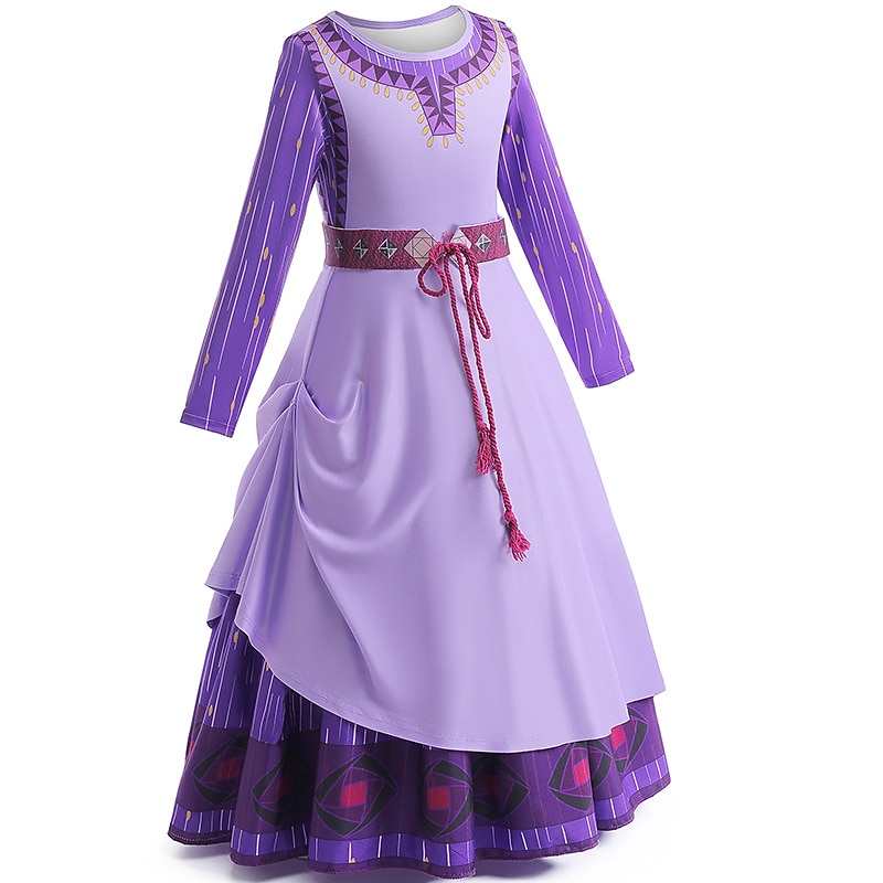 Wish Princess Asha Dress Cosplay Costume Anime Cosplay Movie Cosplay for Girls' Kid's Carnival Masquerade3