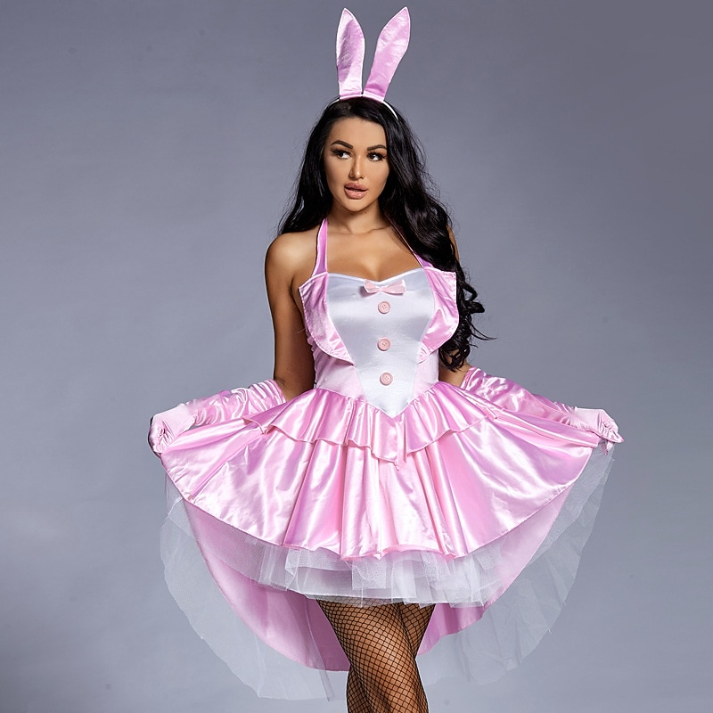 Bunny Girl Halloween Dress Outfits Cosplay Adults' Women's Mardi Gras Easter Performance Party Halloween Easy Halloween Costumes Dress Up