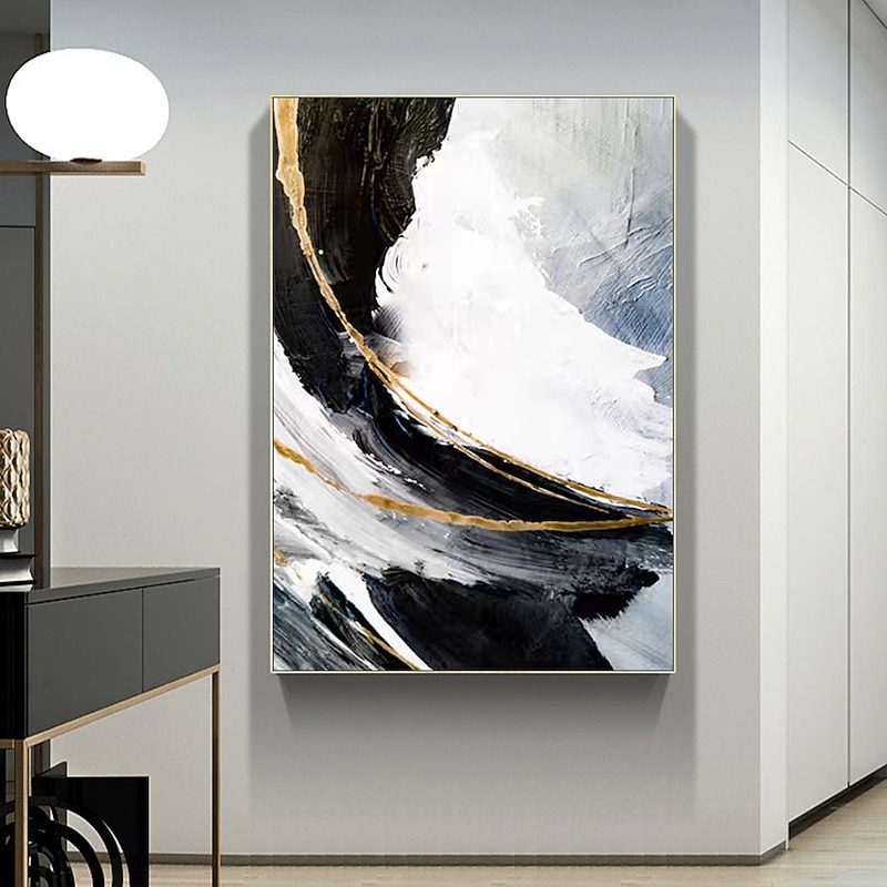 Mintura Handmade Gold Oil Paintings On Canvas Wall Art Decoration Modern Abstract Picture For Home Decor Rolled Frameless Unstretched Painting3