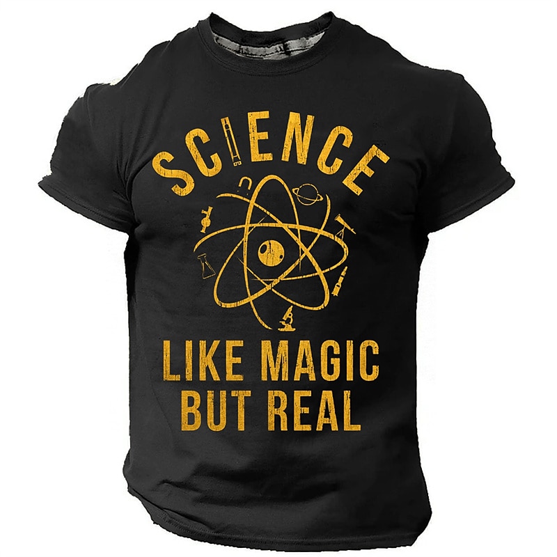 Men's Graphic Letter T Shirt Short Sleeve T shirt 3D Print Crew Neck Shirt Daily Designer Retro Vintage Sports Outdoor Holiday Going out Black Army Green Dark Blue Spring & Summer Clothing Apparel S