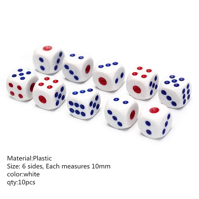 11.8 Jumbo Inflatable Dice 2pack Outdoor Fun Giant Inflatable Dice Set and 12mm 10pcs Dice for Indoor and Outdoor Broad Game Ludo and Pool Party4