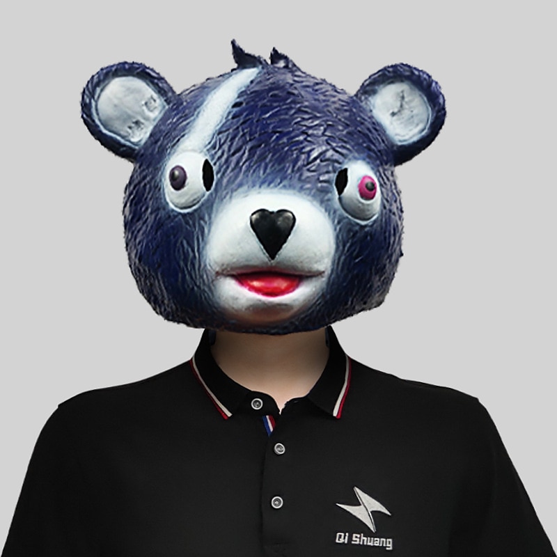 Carnival Funny Animal Series Five Head Masks Makeup Ball Cute Latex Headwear Halloween Party Performance Props 21