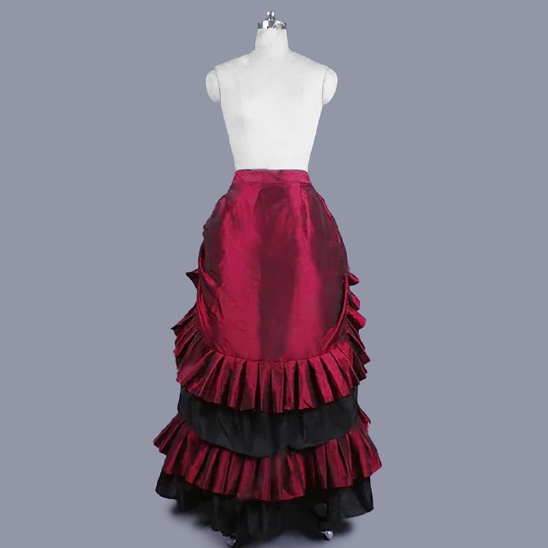 Punk & Gothic Victorian Steampunk Riding Habit Bustle Skirt Flounced Fancy Dress Women's Royal Masquerade Theater Dickens Events Carnival of Venice Adults' Skirt2