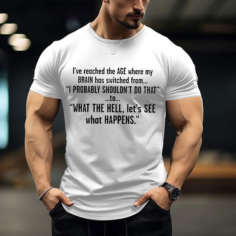 Men's Humorous Graphic T-Shirt: 