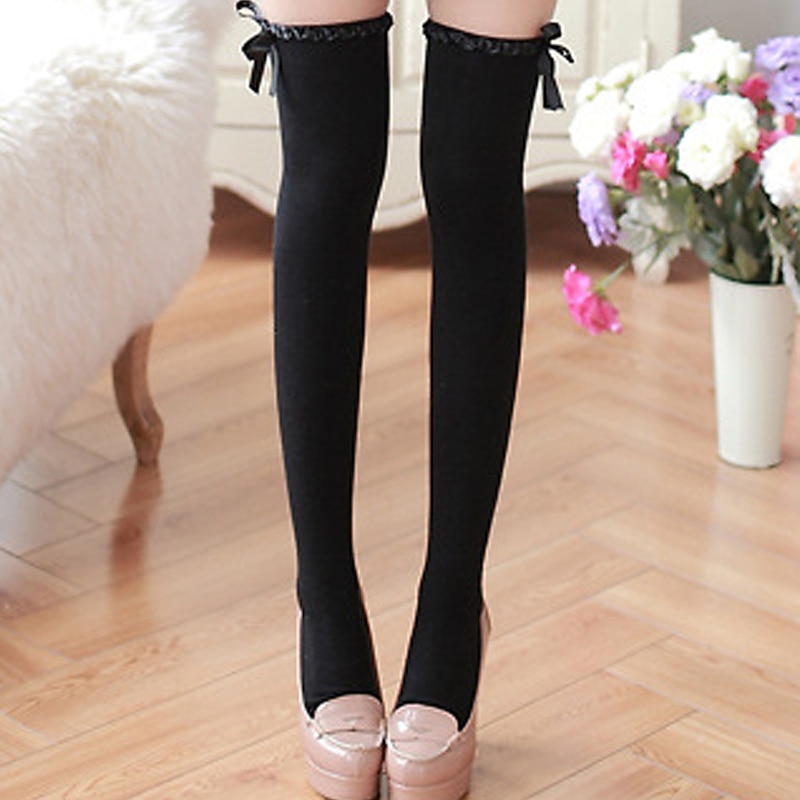 Women's Stockings Wedding Work Holiday Retro Cotton Sexy Lolita Cute 1 Pair3