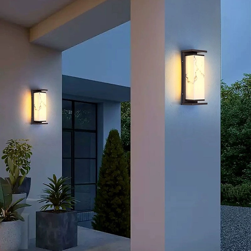 Outdoor Wall Lamp Marble Long Bar Gate Light Waterproof Corridor Outdoor Wall Light,Garden Wall Lamp,Outdoor Villa Exterior Wall Light4