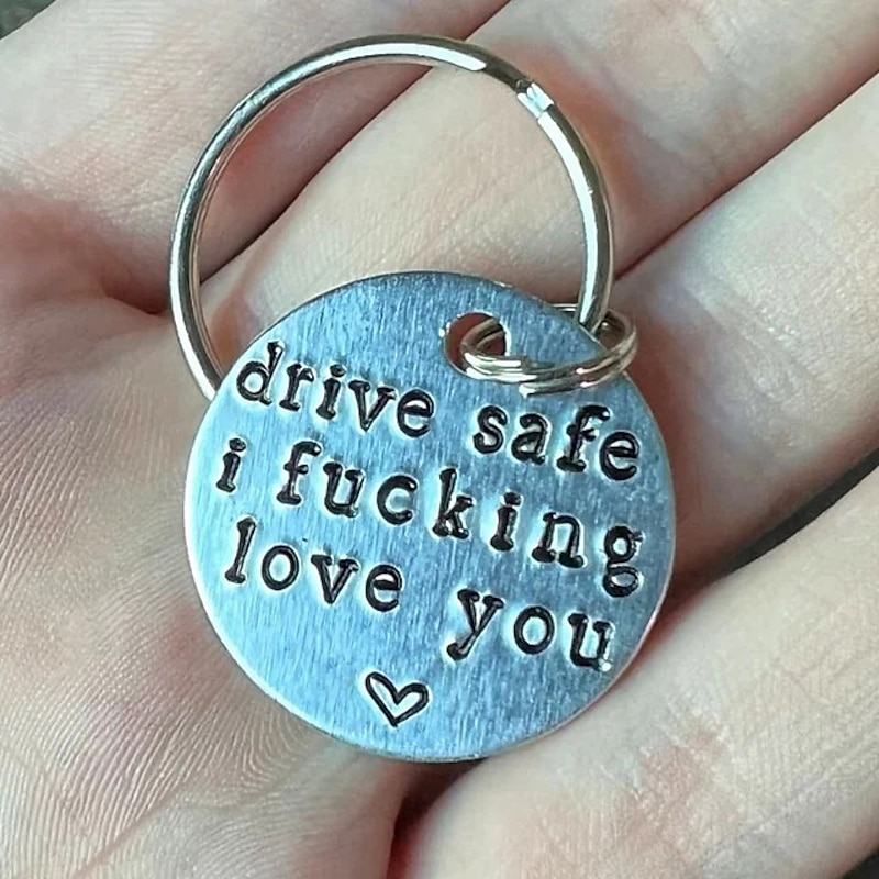 Christmas Gifts Anniversary Gift Drive Safe Keychain I Love You I Glass Keyring Valentine's Day Gift For Girlfriend Wife For Boyfriend Husband