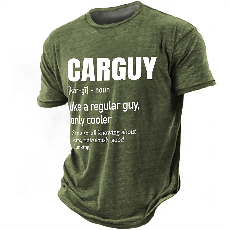 Men's Graphic Letters T Shirt Short Sleeve T shirt 3D Print Crew Neck Shirt Daily Designer Retro Vintage Sports Outdoor Holiday Going out Navy Blue Purple Green Spring & Summer Clothing Apparel S M L