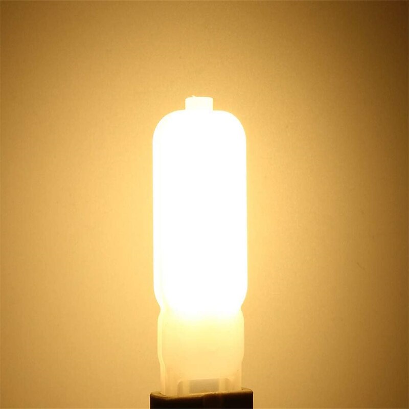 G9 LED Bulb 3000K Warm White/6000K White Light3/5W 30W/50W Halogen Equivalent G9 Bipin Base 360  Beam Corner Bulb for Home Lighting Clear Cover (5Pack)2