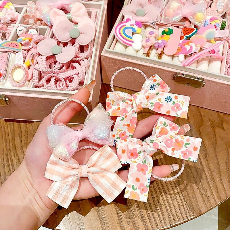 Korean Version Of Children's Pink Hair Accessories Gift Box Set Girl Princess Hair Card Girl Headwear Baby Jewelry Birthday4