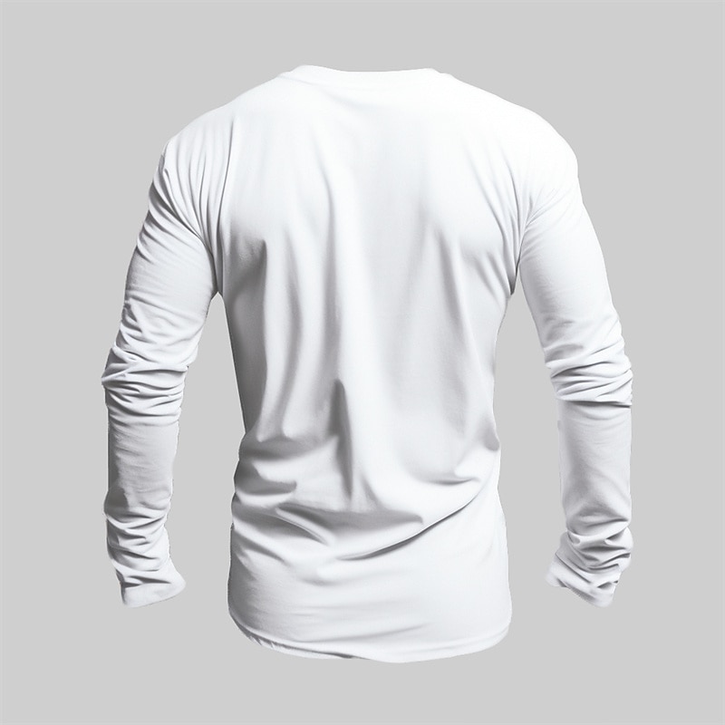 Men's Long Sleeve T-Shirt with 3D Roaring Lion Graphic, Wild Animal Breakthrough Design Crew Neck Casual Top2