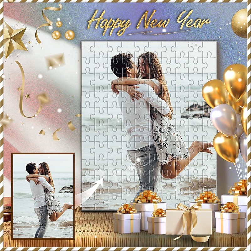 Personalized Photo Puzzle Gift Picture Gifts, Jigsaw Puzzles Custom Puzzle White Card Paper To Create Personalized Gift 500Pcs/100Pcs women/men Personalized Valentine Gift Custom Made