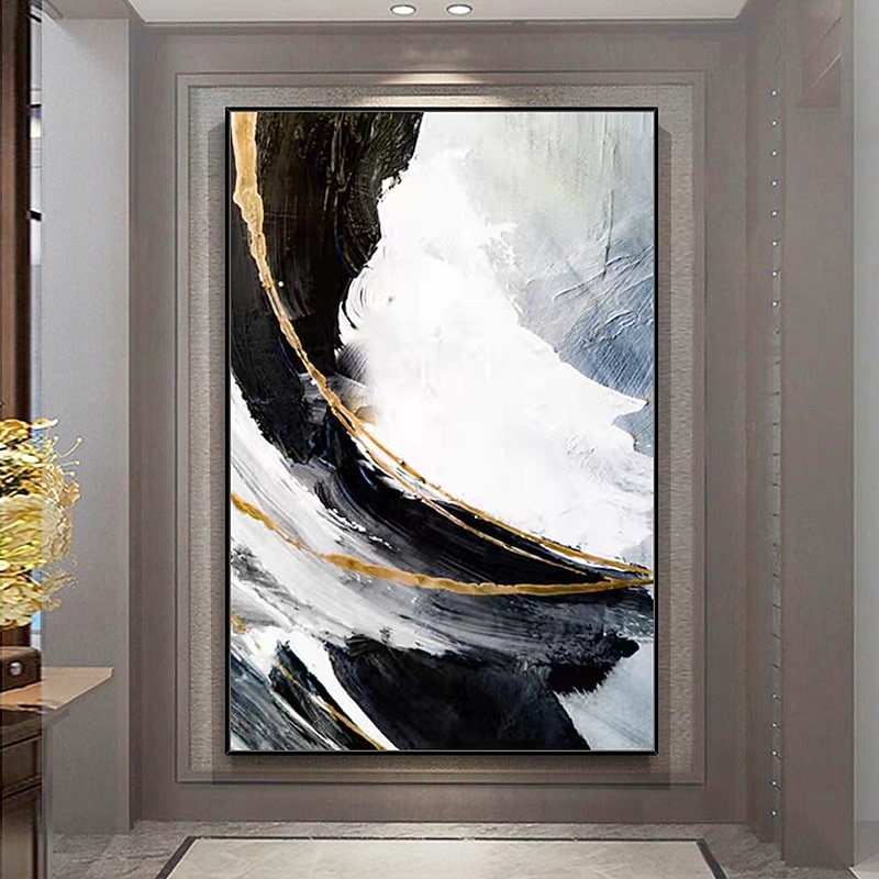 Mintura Handmade Gold Oil Paintings On Canvas Wall Art Decoration Modern Abstract Picture For Home Decor Rolled Frameless Unstretched Painting2