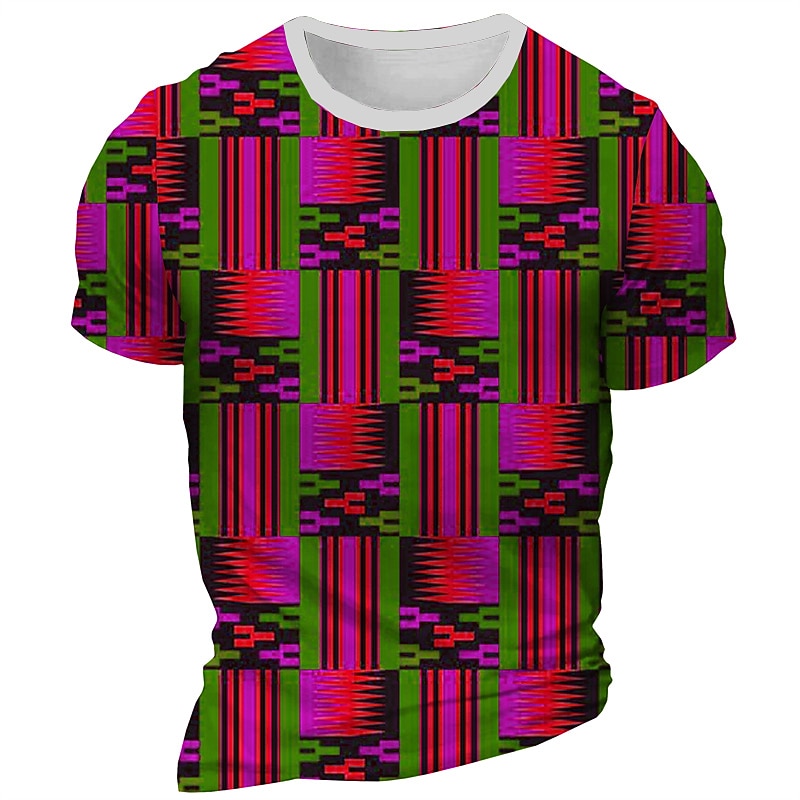 Men's Graphic T Shirt Short Sleeve T shirt 3D Print Crew Neck Shirt Daily Designer Retro Vintage Sports Outdoor Holiday Going out Yellow Blue Dark Green Spring & Summer Clothing Apparel S M L XL 2XL4