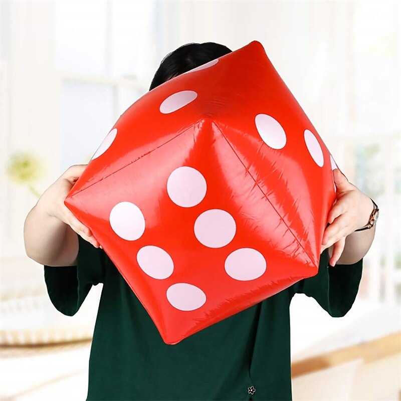 11.8 Jumbo Inflatable Dice 2pack Outdoor Fun Giant Inflatable Dice Set and 12mm 10pcs Dice for Indoor and Outdoor Broad Game Ludo and Pool Party2