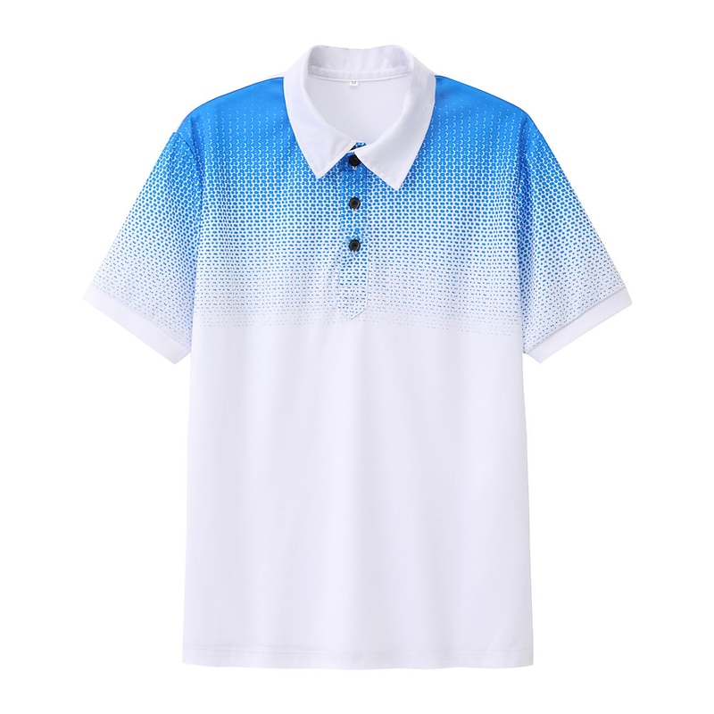 Men's Sport Polo Golf Shirt Casual Holiday Lapel Short Sleeve Fashion Basic Gradient Button Summer Regular Fit Wine Black White Navy Blue Orange Gray Sport Polo2