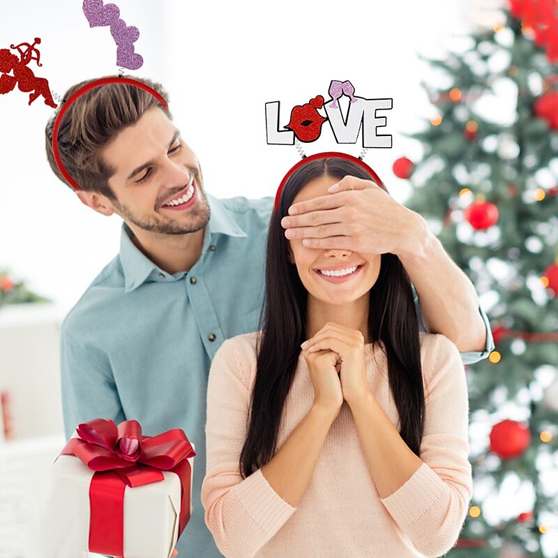 single party decoration hair band Hair bar decoration Valentine's Day love head hoop head buckle props2