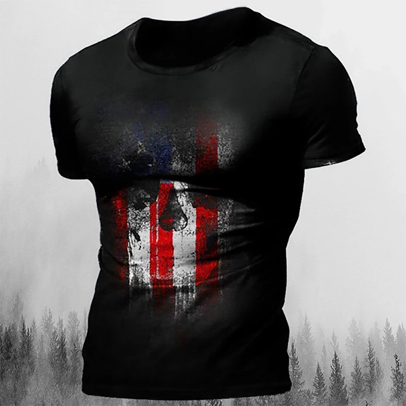 Men's Graphic Skulls T Shirt Halloween Shirt Tee Short Sleeve T shirt 3D Print Crew Neck Shirt Vintage Fashion Designer Outdoor Casual Daily Black Yellow Blue Spring & Summer Clothing Apparel S M L2