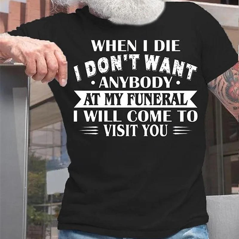 Men's Letter T Shirt Tee Top 100% Cotton Short Sleeve Graphic Shirt Black White Dark Grey Comfortable Tee Sports Outdoor Holiday Fashion Designer Clothing2