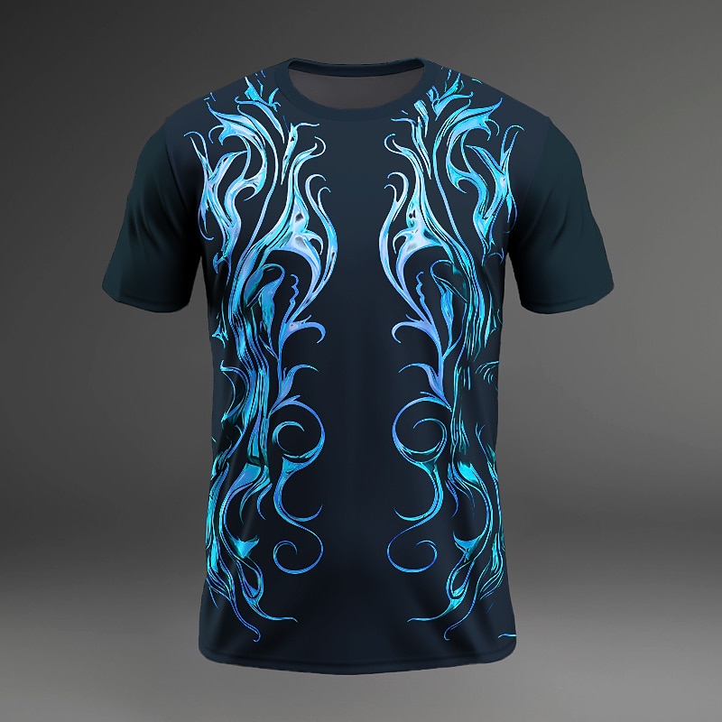 Men's Graphic Totem T Shirt Short Sleeve T shirt 3D Print Crew Neck Shirt Daily Designer Casual Sports Outdoor Holiday Going out Red Blue Purple Spring & Summer Clothing Apparel S M L XL 2XL 3XL 4XL2